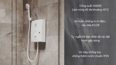 Máy nước nóng trực tiếp Ariston 4500W AURES EASY 4.5 P _ Có bơm