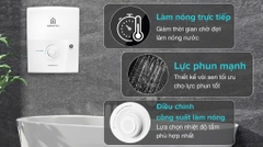 Máy nước nóng trực tiếp Ariston 4500W AURES EASY 4.5 P _ Có bơm