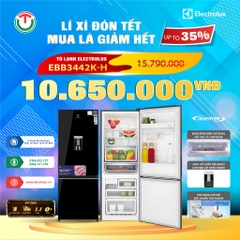 Tủ lạnh Electrolux Inverter 308 lít EBB3442K-H