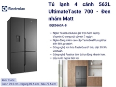 Tủ Lạnh Electrolux Inverter 562 lít Multi Door EQE5660A-B