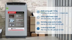 Máy giặt Sharp 7.5 Kg ES-Y75HV-S