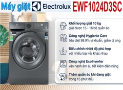 Máy giặt Electrolux UltimateCare 300 Inverter 10 kg EWF1024D3SC [Mới 2024]