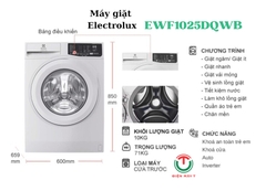 Máy giặt Electrolux Inverter 10 kg EWF1025DQWB