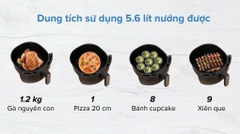 Nồi chiên không dầu Tefal EY701D15 5.6L _ Hàng chính hãng