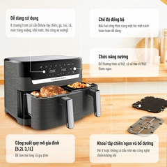 Nồi chiên không dầu 2 ngăn Tefal EY905D10