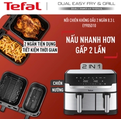 Nồi chiên không dầu 2 ngăn Tefal EY905D10