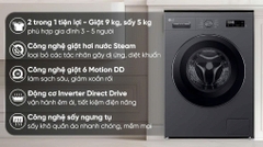 Máy giặt sấy LG Inverter giặt 9 kg - sấy 5 kg FB1209D5M