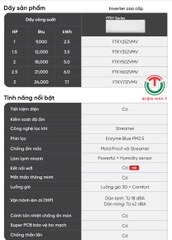 Máy lạnh Daikin inverter 1.5 Hp FTKY35ZVMV [2025]