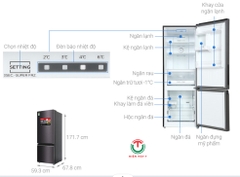 Tủ lạnh Toshiba Inverter 325 lít GR-RB410WE-PMV(37)-SG