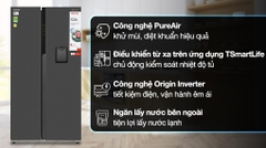 Tủ lạnh Toshiba Inverter 596 lít Side By Side GR-RS775WI-PMV(06)-MG