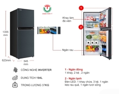 Tủ lạnh Toshiba Inverter 194 lít GR-RT252WE-PMV(52)