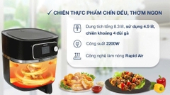 Nồi chiên không dầu Philips 8.3 lít HD9880/90