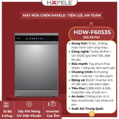 Máy rửa chén độc lập Hafele HDW-F6053S (535.29.702)