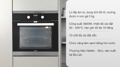 Lò nướng âm Hafele HO-KT60C (534.05.571) 65 lít