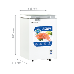 Tủ đông Hòa Phát mặt kính 1 ngăn 1 cánh HPF AD6107.T