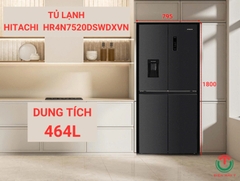 Tủ lạnh Hitachi Inverter 464 lít Multi Door HR4N7520DSWDXVN