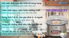 Nồi cơm điện cao tần Zojirushi 1.8 lít NP-HRQ18-XT
