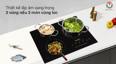 Bếp từ hồng ngoại 3 vùng nấu lắp âm Kangaroo KG446i