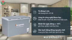 Tủ đông kháng khuẩn Kangaroo Inverter 375 lít KGFZ435IG1