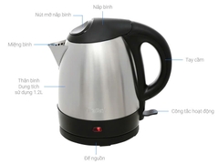 Bình đun siêu tốc Tefal 1.2 lít KI431D10