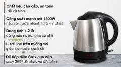 Bình đun siêu tốc Tefal 1.2 lít KI431D10