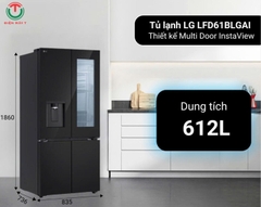 Tủ lạnh LG Inverter 612 lít Multi Door InstaView LFD61BLGAI