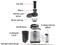 Máy ép trái cây công nghiệp Ladomax ECO-967 loại 2 lưỡi dao