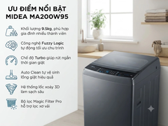 Máy giặt cửa trên Midea 9.5kg MA200W95