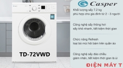 Máy sấy thông hơi Casper 7.2 Kg TD-72VWD