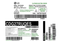 Máy Sấy Công Nghiệp LG CDG27RUQES Inverter 10.5Kg