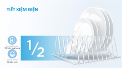 Máy rửa bát Midea MDW13-7635QB, 13 bộ, sấy UV, 9 chương trình