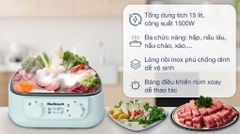Nồi Lẩu Hấp Điện Đa Năng BlueStone 15 Lít MPB-7235 - 1500W