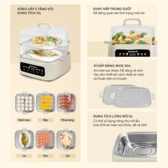 Nồi Hấp Đa Năng BlueStone 17 lít MPB-7238 - 1300W