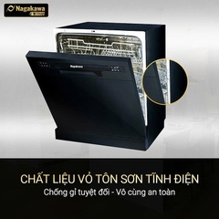 Máy rửa bát 8 bộ cao cấp Nagakawa NK8D01M