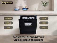 Máy rửa bát 8 bộ cao cấp Nagakawa NK8D01M