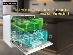 Máy rửa bát 8 bộ cao cấp Nagakawa NK8D61M