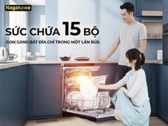 Máy rửa bát 15 bộ cao cấp Nagakawa NMD9818