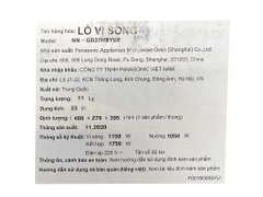 Lò vi sóng có nướng inverter Panasonic NN-GD37HBYUE 23 lít