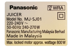 Máy ép trái cây Panasonic MJ-SJ01WRA