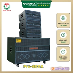 Loa Kéo Bình & Điện Nanomax Pro-600A Bass Đôi 50cm 3600w