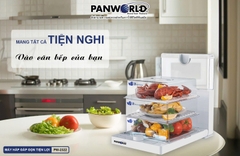Máy hấp điện PANWORLD gấp gọn PW-2322 điều khiển cơ