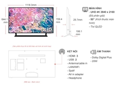 Smart Tivi QLED Samsung 4K 50 inch QA50Q60BA