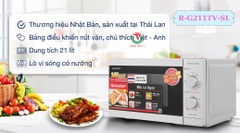 Lò vi sóng có nướng 21 lít Sharp R-G211TV-BK ( SL )