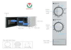 Lò vi sóng có nướng Sharp R-G228VN-SL 20 lít