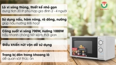 Lò vi sóng có nướng Sharp R-G228VN-SL 20 lít
