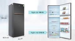Tủ lạnh Beko Inverter 422 lít RDNT470I50VK