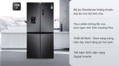 Tủ lạnh Samsung Inverter 488 lít Multi Door RF48A4010B4/SV