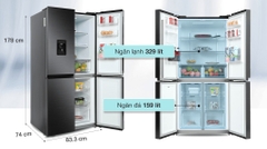 Tủ lạnh Samsung Inverter 488 lít Multi Door RF48A4010B4/SV