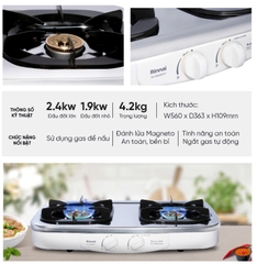 Bếp gas Rinnai RJ-554S(SV)