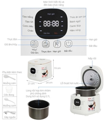 Nồi cơm điện tử Tefal Rice Mate Mini 0.7L RK515168 _ Hàng chính hãng